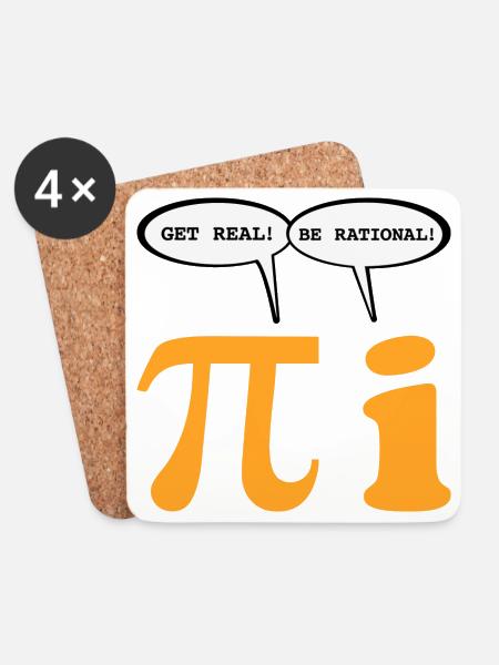 Sei realistisch Sei rational - Untersetzer (4er-Set) - Weiß