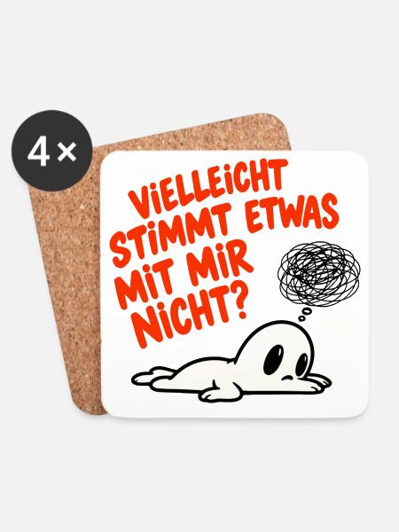 Vielleicht stimmt etwas mit mir nicht? - Untersetzer (4er-Set) - Weiß