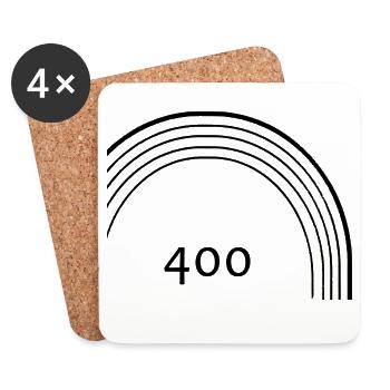 400 Meter Laufbahn - Untersetzer (4er-Set) - Weiß - Vorne