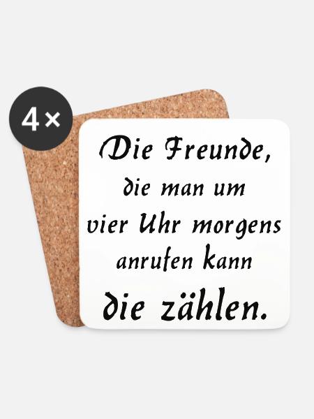Die Freunde - Untersetzer (4er-Set) - Weiß