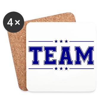 team_1 - Untersetzer (4er-Set) - Weiß - Vorne