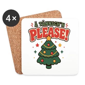Ä Tännsch'n Please – Advent Crew - Untersetzer (4er-Set) - Weiß - Vorne