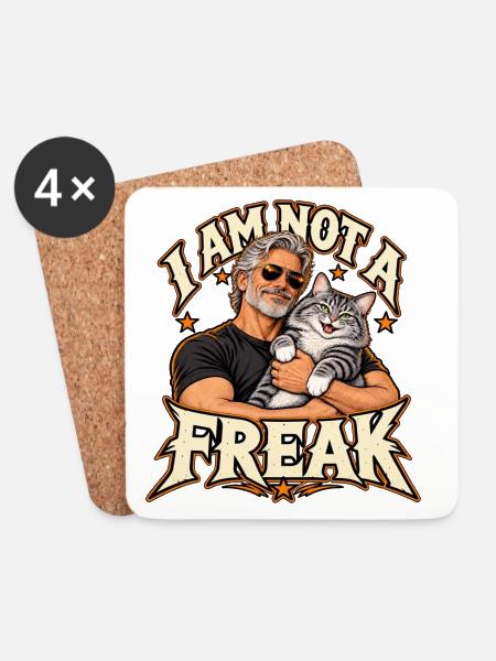 I Am Not A Freak - Untersetzer (4er-Set) - Weiß