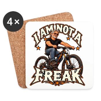 I Am Not a Freak – Bike Rebel - Untersetzer (4er-Set) - Weiß - Vorne