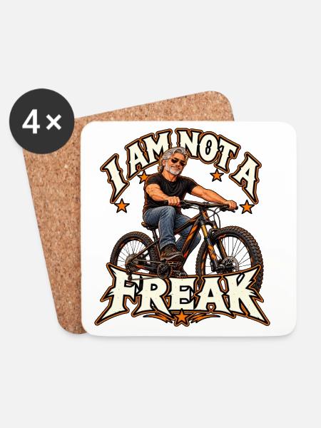 I Am Not a Freak – Bike Rebel - Untersetzer (4er-Set) - Weiß
