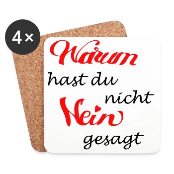 cooler Spruch - Untersetzer (4er-Set) - Weiß - Vorne