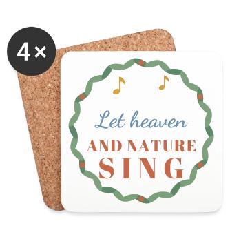 Let Heaven and Nature Sing – Christmas - Untersetzer (4er-Set) - Weiß - Vorne