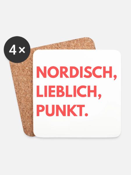 Auf den Punkt PINK - Untersetzer (4er-Set) - Weiß