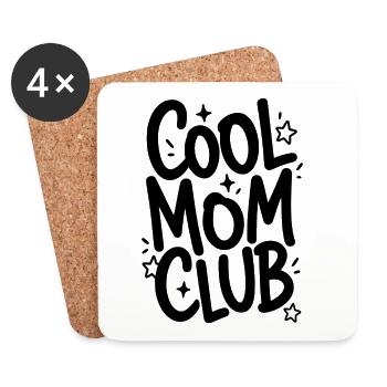 Cool Mom Club - Untersetzer (4er-Set) - Weiß - Vorne