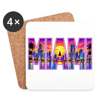 Miami-33cm - Untersetzer (4er-Set) - Weiß - Vorne