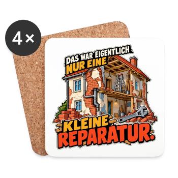 Kleine Reparatur Bauwitz - Untersetzer (4er-Set) - Weiß - Vorne