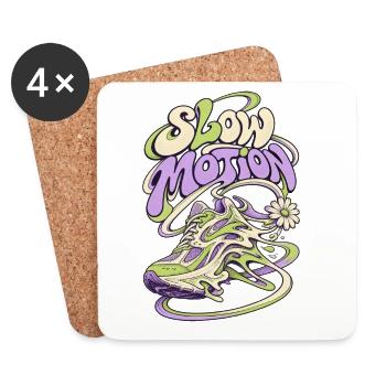 Slow Motion Sneaker Psychedelia - Untersetzer (4er-Set) - Weiß - Vorne