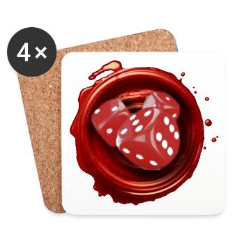 Wachsstempel Absurde Welt - Untersetzer (4er-Set) - Weiß - Vorne