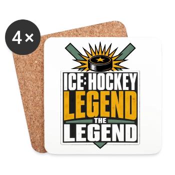 Eishockey Legende Puck Spieler Fan - Untersetzer (4er-Set) - Weiß - Vorne