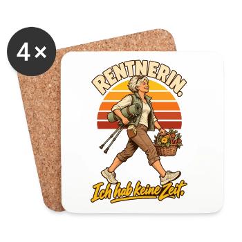 Rentnerin Ich hab keine Zeit - Untersetzer (4er-Set) - Weiß - Vorne
