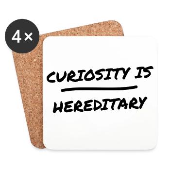 Biologie - Curiosity Is Hereditary - Wissenschaft - Untersetzer (4er-Set) - Weiß - Vorne