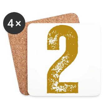 2 - Untersetzer (4er-Set) - Weiß - Vorne