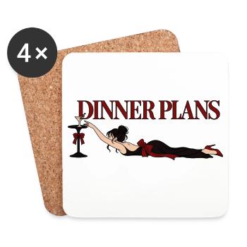 Dinner Plans Martini Girl - Untersetzer (4er-Set) - Weiß - Vorne
