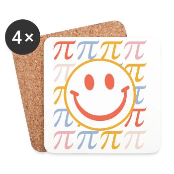 Den Pi-Tag, Von Mathematik Inspirierten Design - Untersetzer (4er-Set) - Weiß - Vorne