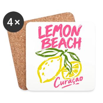 Lemon Beach Curacao - Untersetzer (4er-Set) - Weiß - Vorne