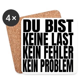 Du bist keine Last – Mutmacher & Selbstwert | AMFI - Untersetzer (4er-Set) - Weiß - Vorne