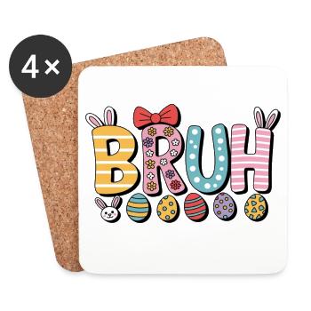 Bruh Ostern - Untersetzer (4er-Set) - Weiß - Vorne
