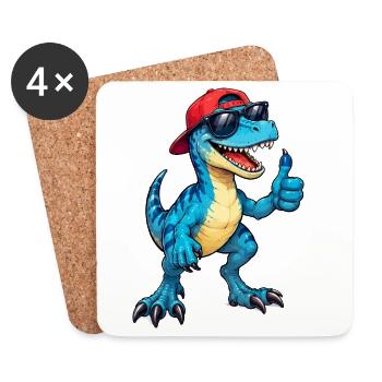 dino-like - Untersetzer (4er-Set) - Weiß - Vorne