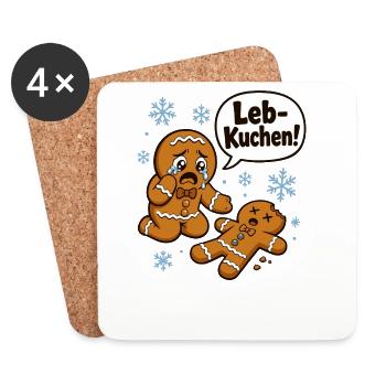 Leb-Kuchen! – Winterzeit - Untersetzer (4er-Set) - Weiß - Vorne