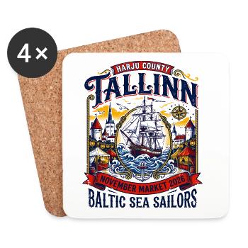 Tallinn Harju County Baltic Sea Sailors - Untersetzer (4er-Set) - Weiß - Vorne