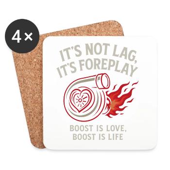 It's Not Lag It's Foreplay Boost is love, boost - Untersetzer (4er-Set) - Weiß - Vorne