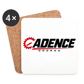 ODDROO Cadence – Radsport mit Kettenblatt - Untersetzer (4er-Set) - Weiß - Vorne