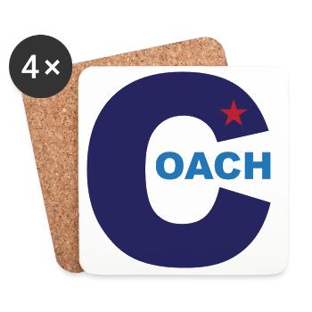Trainer - Untersetzer (4er-Set) - Weiß - Vorne