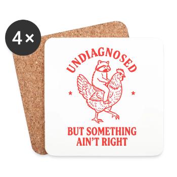 Undiagnosed But Something Ain't Right Lustig - Untersetzer (4er-Set) - Weiß - Vorne
