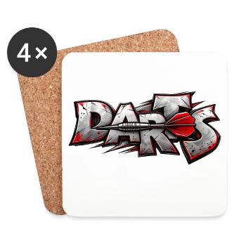 Darts Graffiti Burst - Untersetzer (4er-Set) - Weiß - Vorne