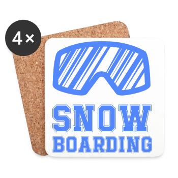 Snowboard Goggle Crest - Untersetzer (4er-Set) - Weiß - Vorne