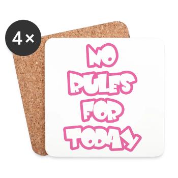 No Rules For Today  - Untersetzer (4er-Set) - Weiß - Vorne