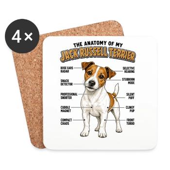 Jack Russell Terrier Hundebesitzer T Jack Russell  - Untersetzer (4er-Set) - Weiß - Vorne