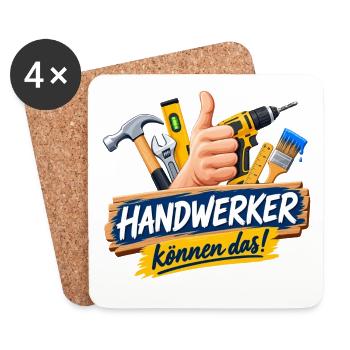 Handwerker Können Das! - Untersetzer (4er-Set) - Weiß - Vorne