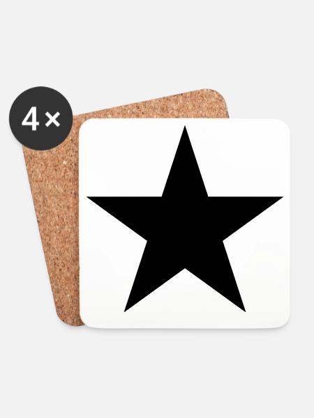 Star - Untersetzer (4er-Set) - Weiß