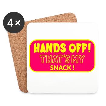 Hände weg von meinem Snack - Untersetzer (4er-Set) - Weiß - Vorne