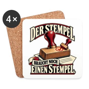 Noch Einen Stempel Vintage - Untersetzer (4er-Set) - Weiß - Vorne