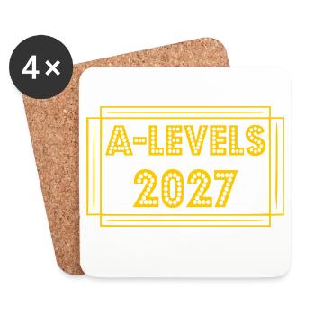 A-Levels 2027 UK - Untersetzer (4er-Set) - Weiß - Vorne