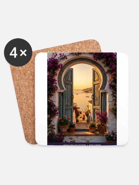 Seaview Arch Andalusia - Untersetzer (4er-Set) - Weiß