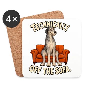 Wolfhound Sofa Regeln - Untersetzer (4er-Set) - Weiß - Vorne