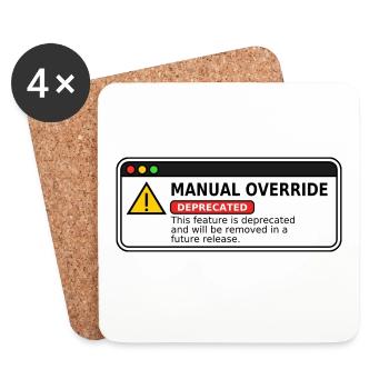 Manual Override  - Untersetzer (4er-Set) - Weiß - Vorne