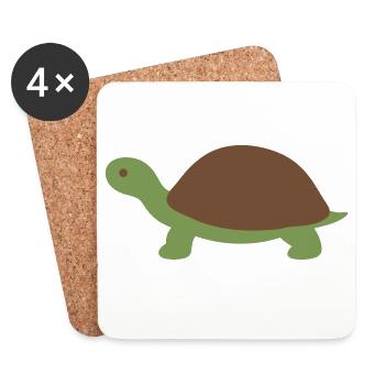 Schildkröte Design Geschenkidee Tierfreunde - Untersetzer (4er-Set) - Weiß - Vorne