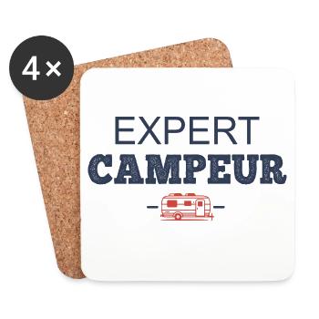Camping-Humor-Camper-Experte - Untersetzer (4er-Set) - Weiß - Vorne
