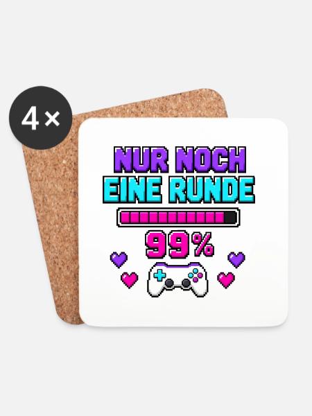 Gaming Lover - Untersetzer (4er-Set) - Weiß