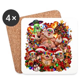 Ziemlich hässliches Weihnachten Pullover Motiv - Untersetzer (4er-Set) - Weiß - Vorne