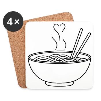 Ramen Love - Untersetzer (4er-Set) - Weiß - Vorne